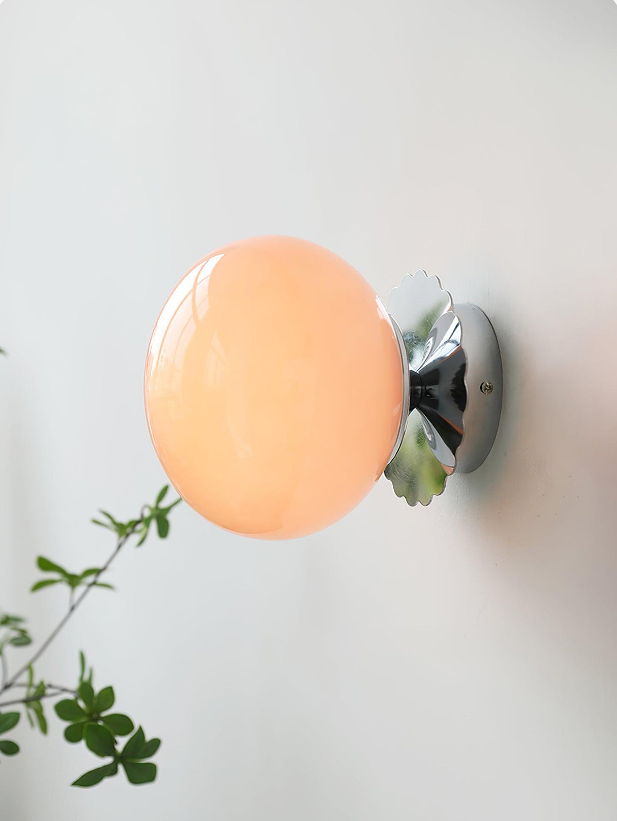 Glass wall lamp with colored diffuser – Dimmable wall & ceiling convertible fixture | Sansoti