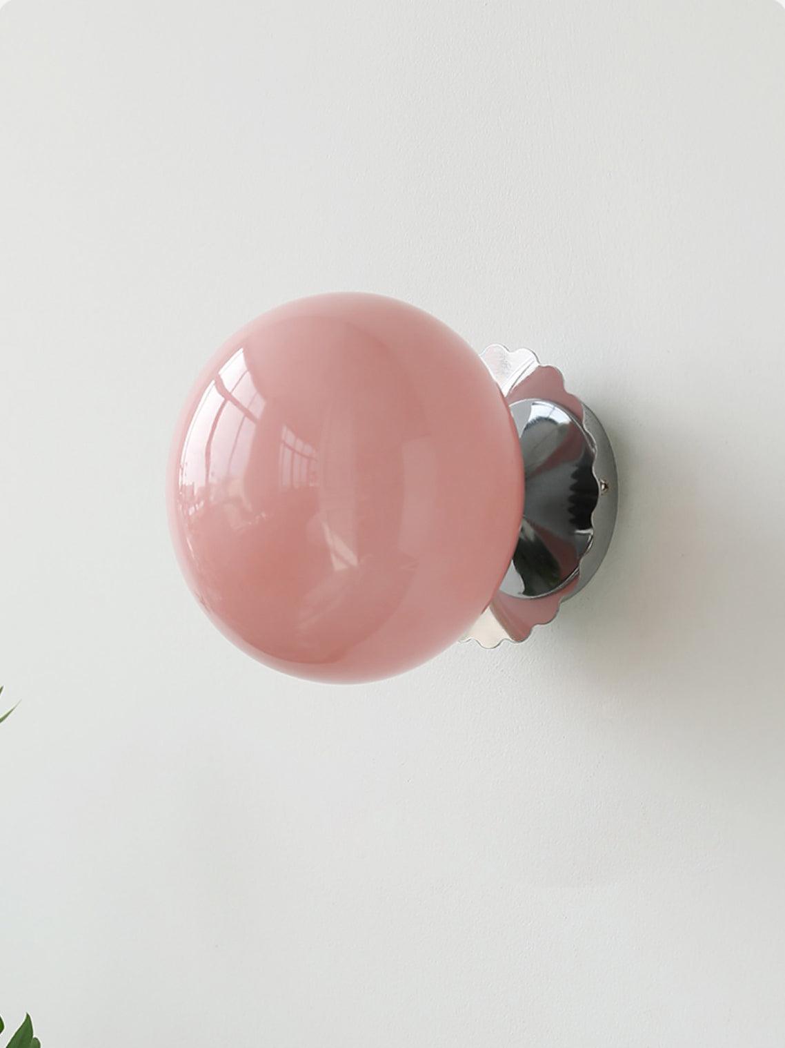 Glass wall lamp with colored diffuser – Dimmable wall & ceiling convertible fixture | Sansoti