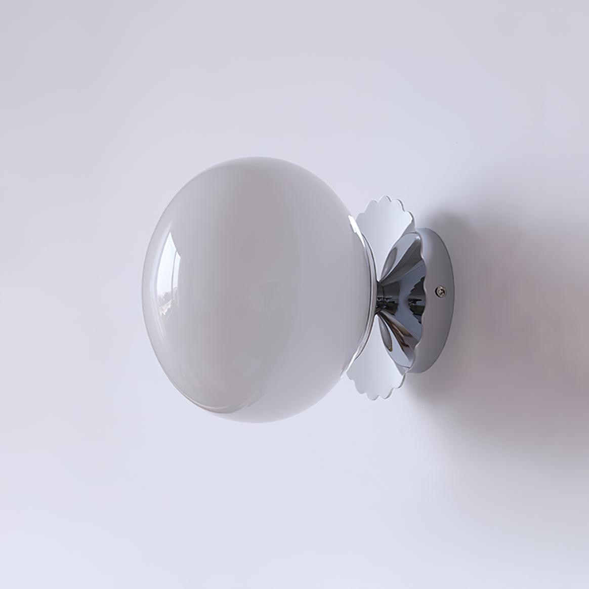 Glass wall lamp with colored diffuser – Dimmable wall & ceiling convertible fixture | Sansoti