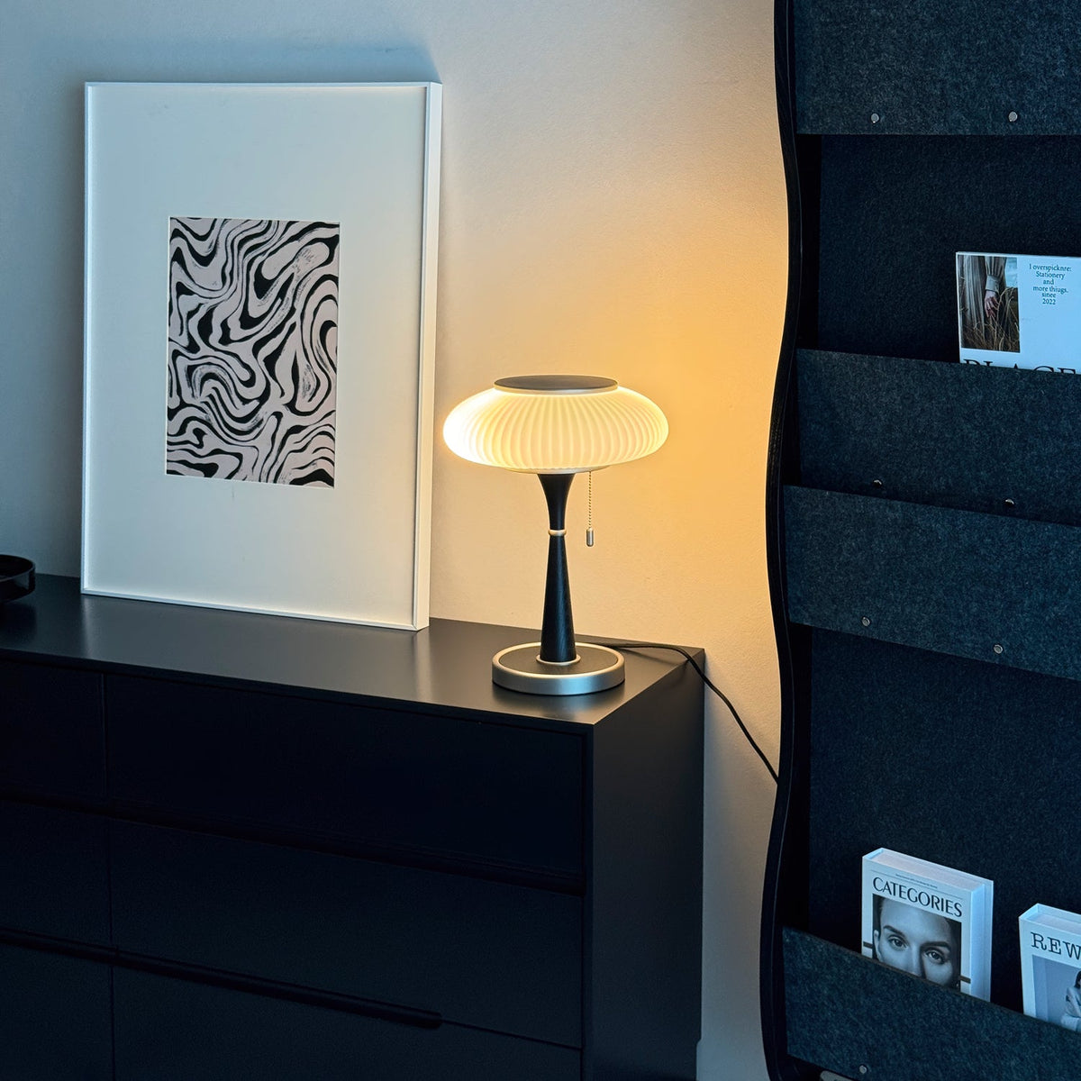 Table Lamp with Mushroom Shade – Vintage Design Lighting for Desks and Nightstands | Sansoti
