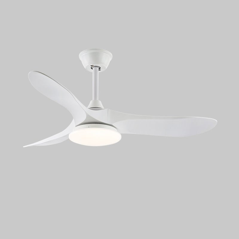 Scandinavian Ceiling Fan with Lighting | Modern Fan with LED | Remote Control & 6 Speeds | Black White Wood Grain | For Bedroom Living Room | 106/132 cm | Sansoti