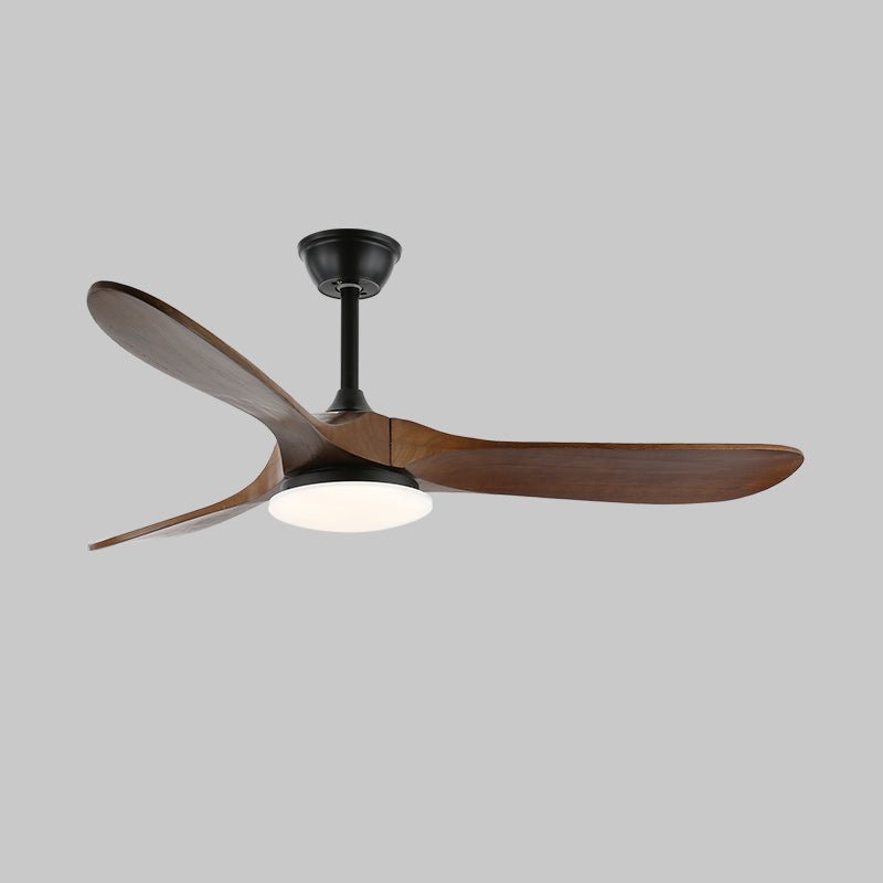 Scandinavian Ceiling Fan with Lighting | Modern Fan with LED | Remote Control & 6 Speeds | Black White Wood Grain | For Bedroom Living Room | 106/132 cm | Sansoti
