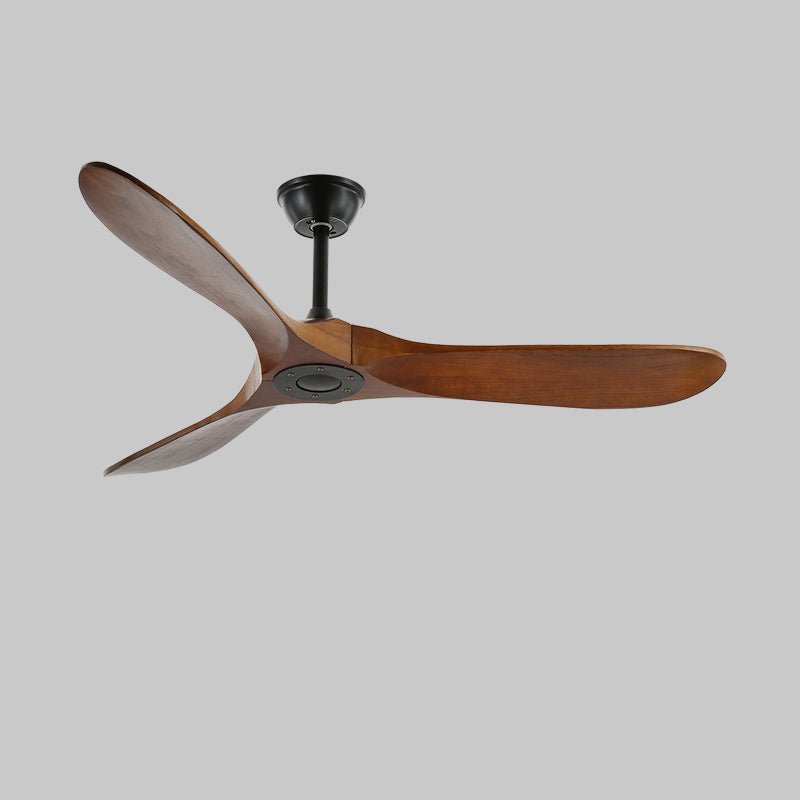 Deckenventilator Holz Walnuss ∅106/132cm 6 Geschwindigkeiten Leiser Motor Verstellbare Aufhängehöhe Wohnzimmer | Sansoti