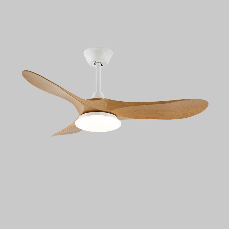 Scandinavian Ceiling Fan with Lighting | Modern Fan with LED | Remote Control & 6 Speeds | Black White Wood Grain | For Bedroom Living Room | 106/132 cm | Sansoti