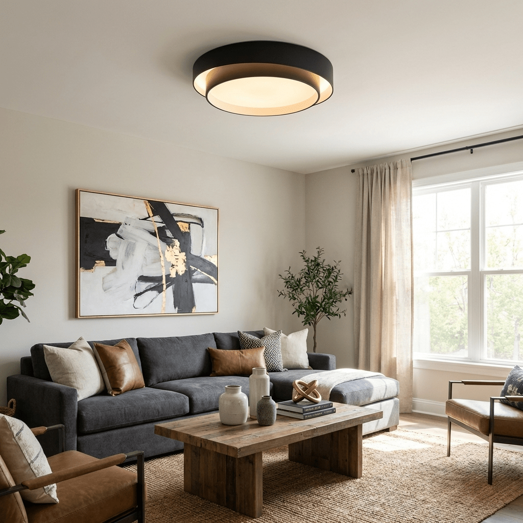 Deckenleuchte Zylinder Eisen Acryl Weiß Grau Schwarz Wohnzimmer Schlafzimmer LED 3000K 4000K 6000K Ø40 Ø50 Ø60cm Deckenlampe Dimmbar | Sansoti