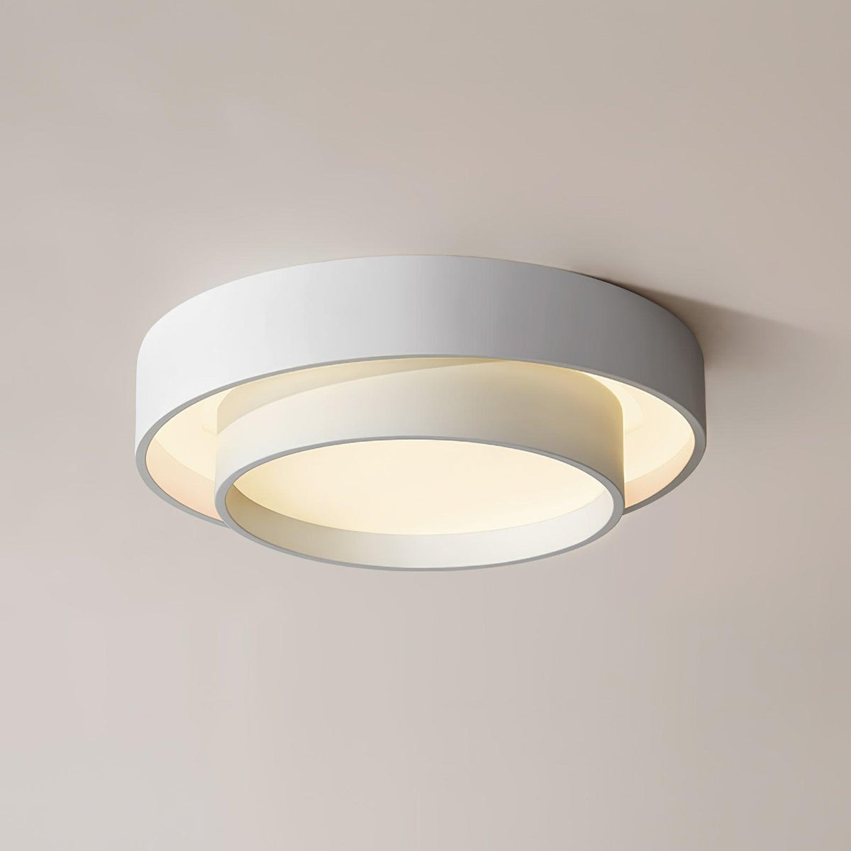 Plafondlamp Dubbele Ring Cilindrisch Design Dimbaar LED Woonkamer Slaapkamer Modern Metaal Acrylic Interieur | Sansoti
