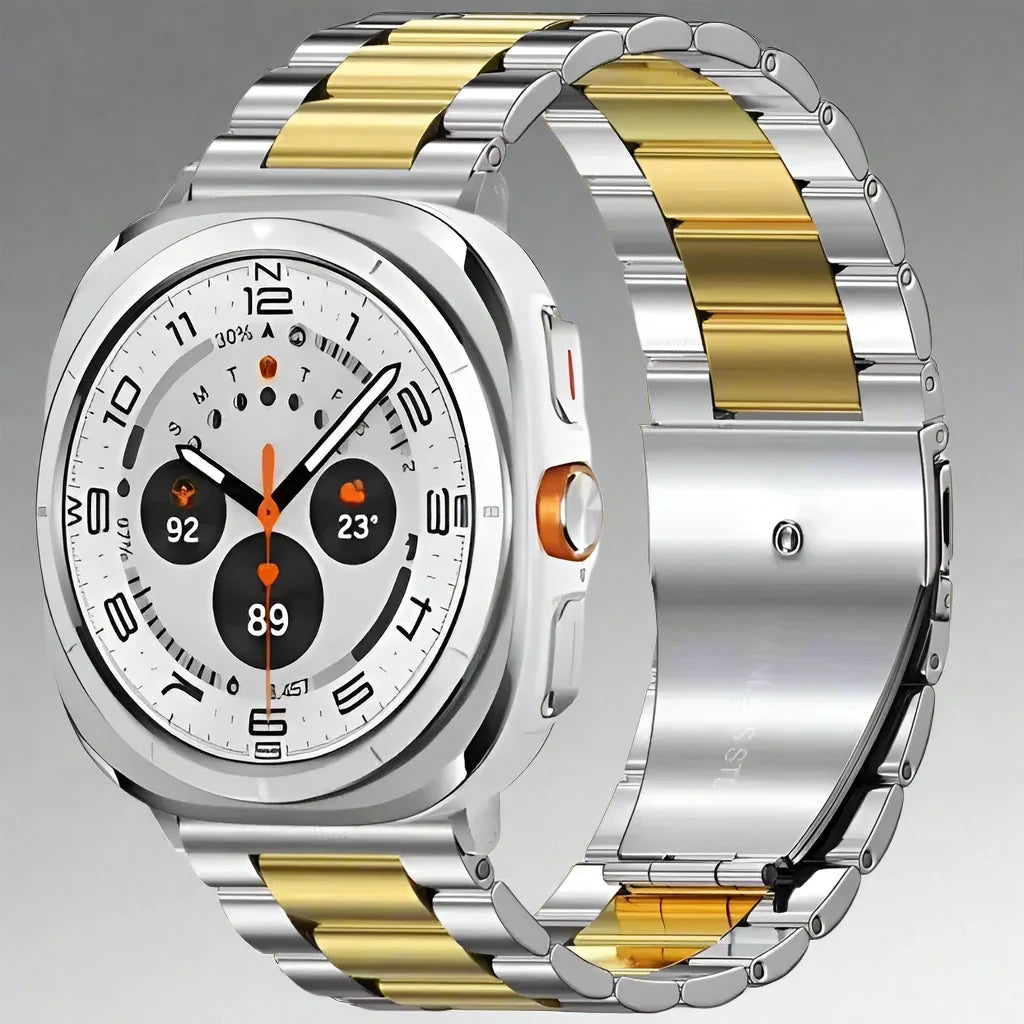 Edelstahlarmband für Smartwatch 47 mm Metallarmband Premium-Finish Verstellbares Armband Elegant | Sansoti