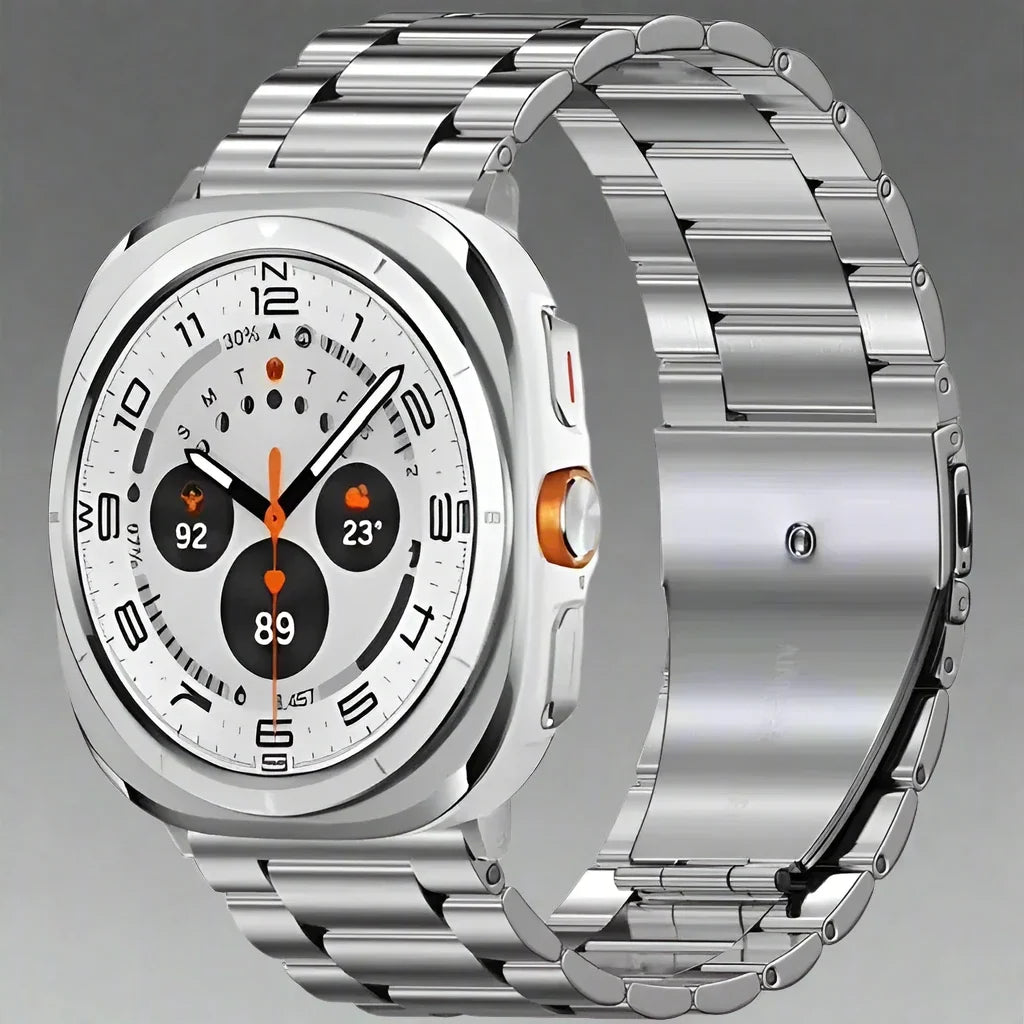 Edelstahlarmband für Smartwatch 47 mm Metallarmband Premium-Finish Verstellbares Armband Elegant | Sansoti