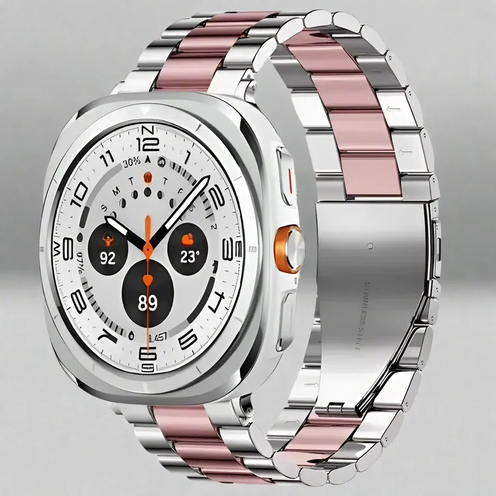 Edelstahlarmband für Smartwatch 47 mm Metallarmband Premium-Finish Verstellbares Armband Elegant | Sansoti