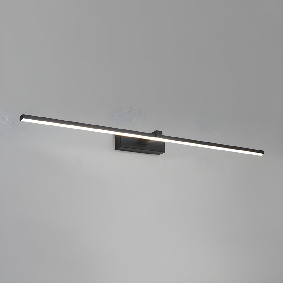 Linear Mirror Lighting Metal – Integrated LED Wall Lamp in Black – 3 Lengths | Sansoti