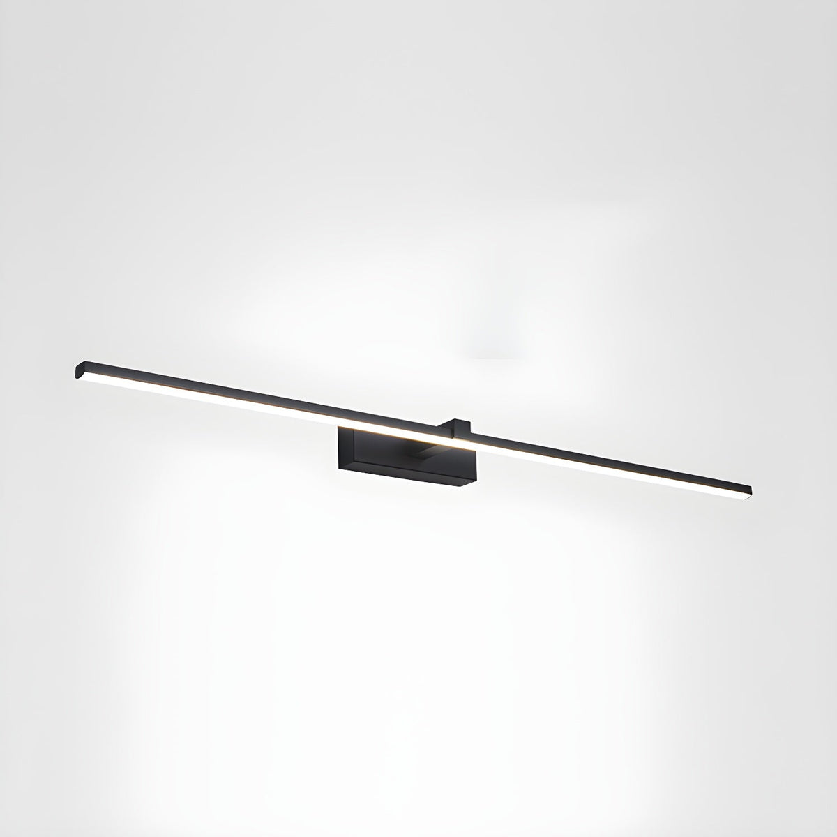 Linear Mirror Lighting Metal – Integrated LED Wall Lamp in Black – 3 Lengths | Sansoti