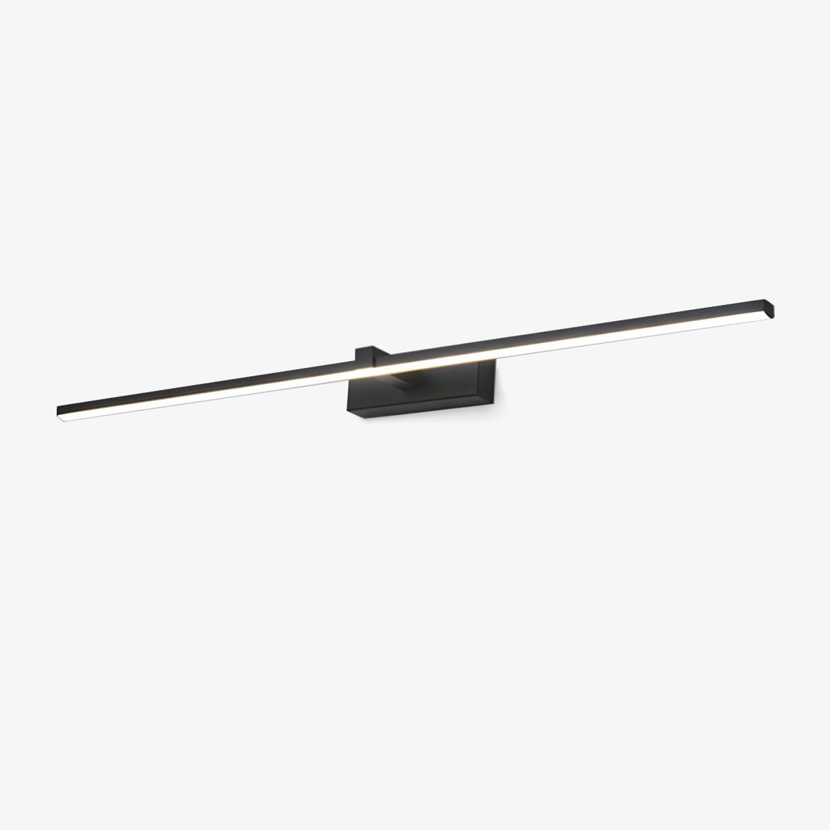 Linear Mirror Lighting Metal – Integrated LED Wall Lamp in Black – 3 Lengths | Sansoti