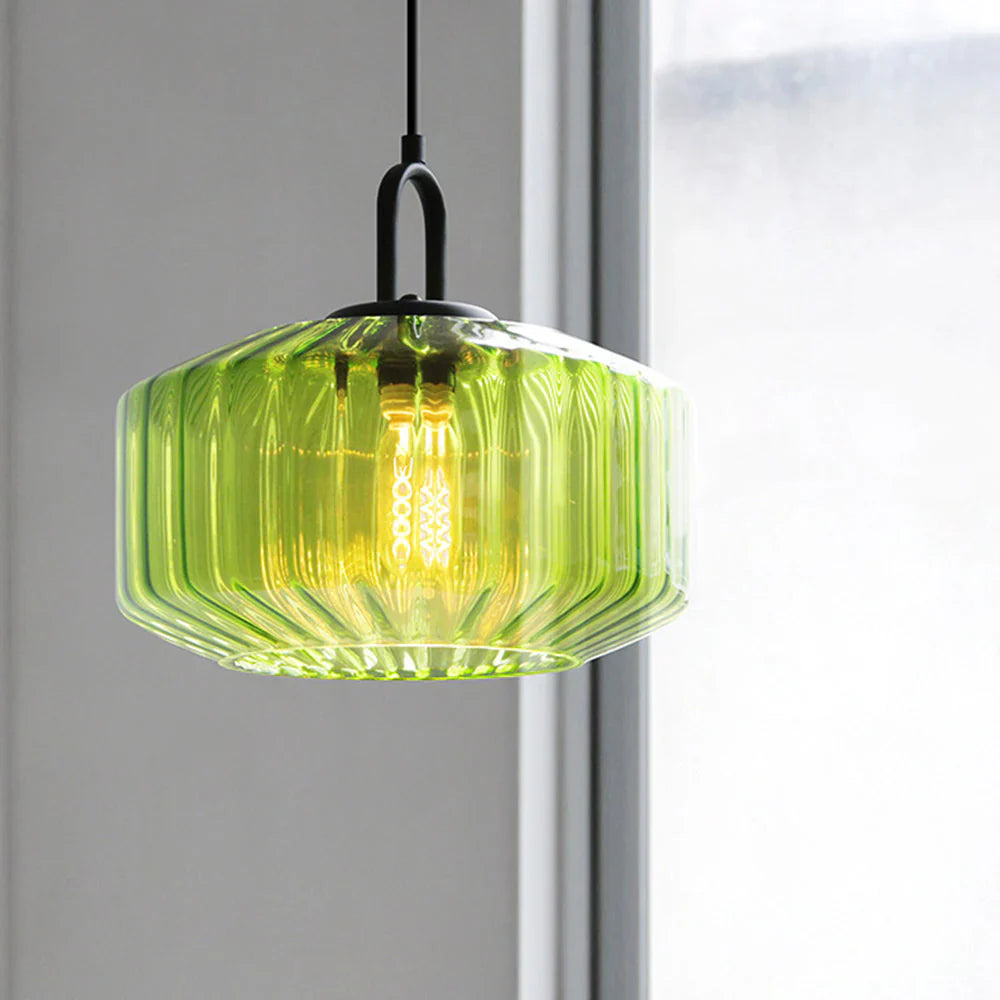 Hängelampe Geblasenes Glas Gestreift Vintage Minimalistisch LED Esszimmer Wohnzimmer Schlafzimmer | Sansoti