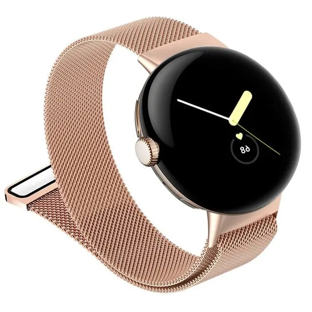 Magnetisches Stahlarmband für Smartwatch, 41 mm, 45 mm, Edelstahl, verstellbares Mesh-Armband | Sansoti
