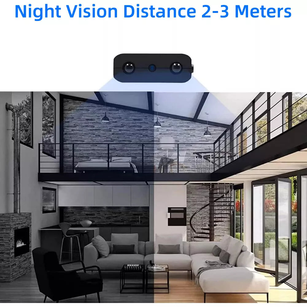Compact WiFi Security Camera Full HD 1080P with Night Vision Motion Detection and App Control for Home | Sansoti