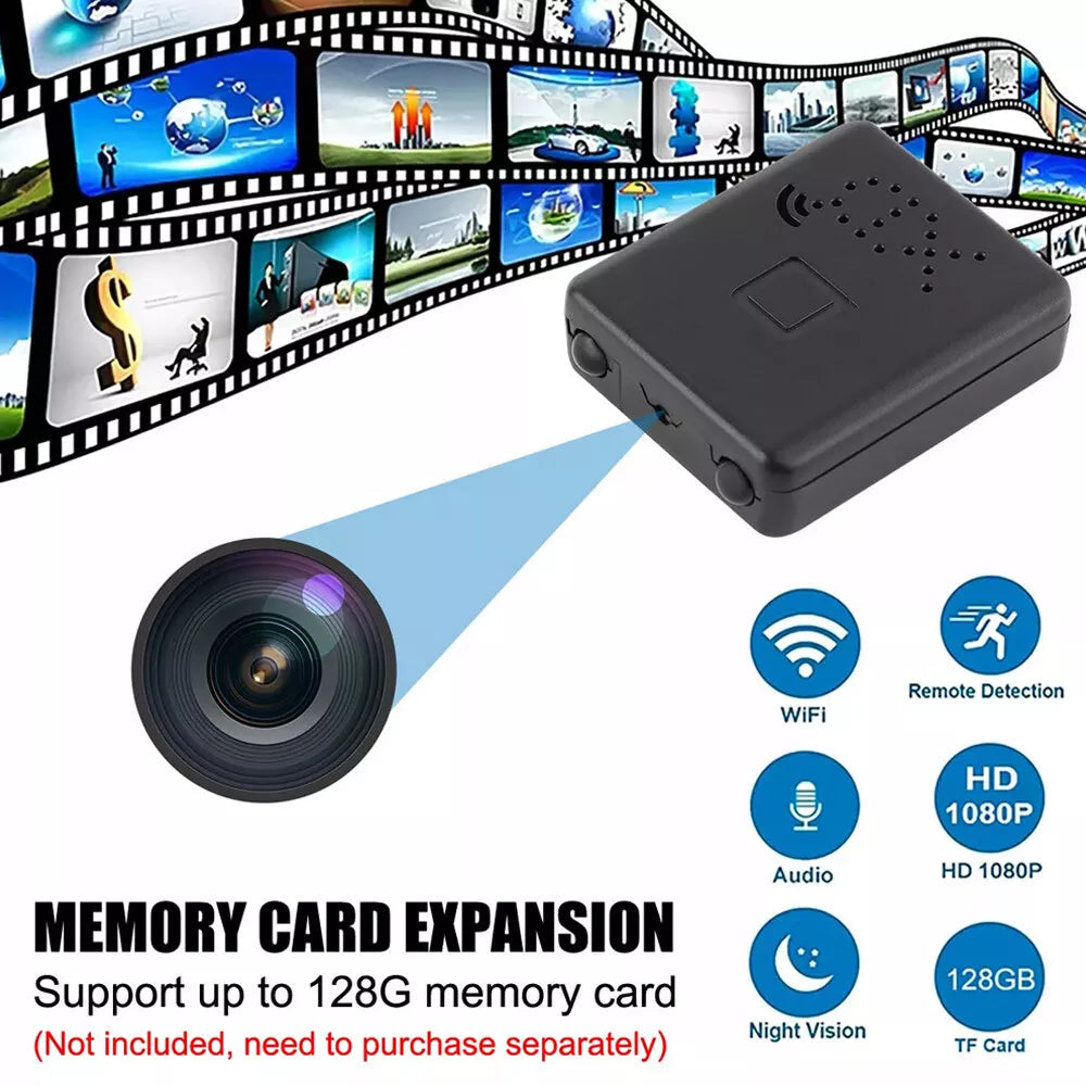 Compact WiFi Security Camera Full HD 1080P with Night Vision Motion Detection and App Control for Home | Sansoti