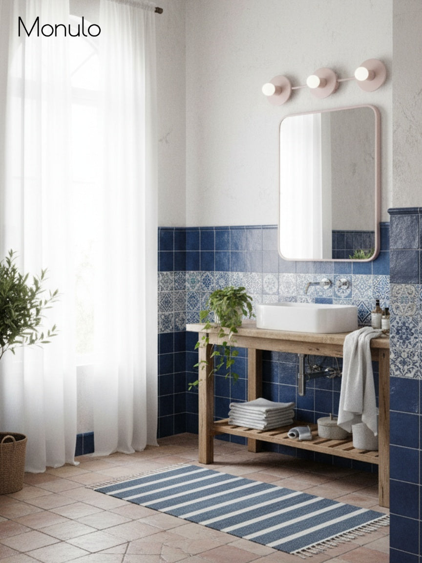 Minimalist Bathroom Lamp with Three Light Points - Available in Multiple Colors | Sansoti