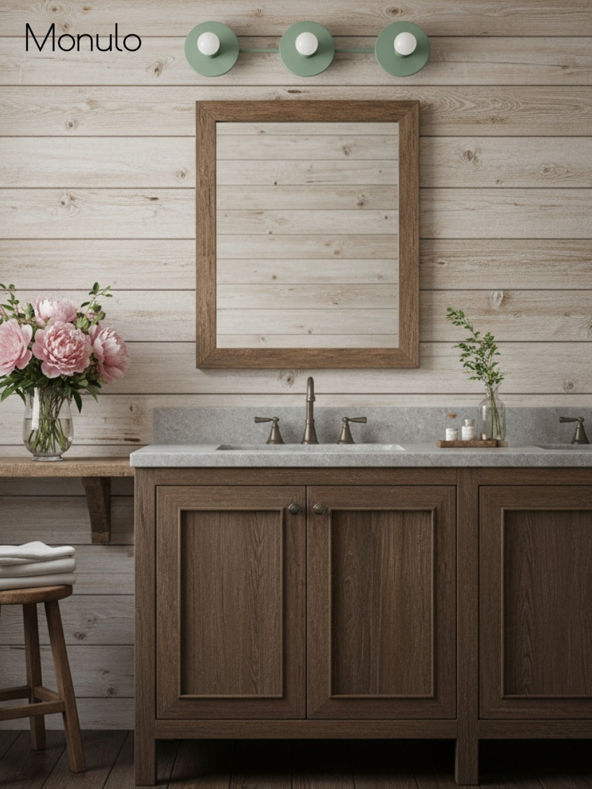 Minimalist Bathroom Lamp with Three Light Points - Available in Multiple Colors | Sansoti
