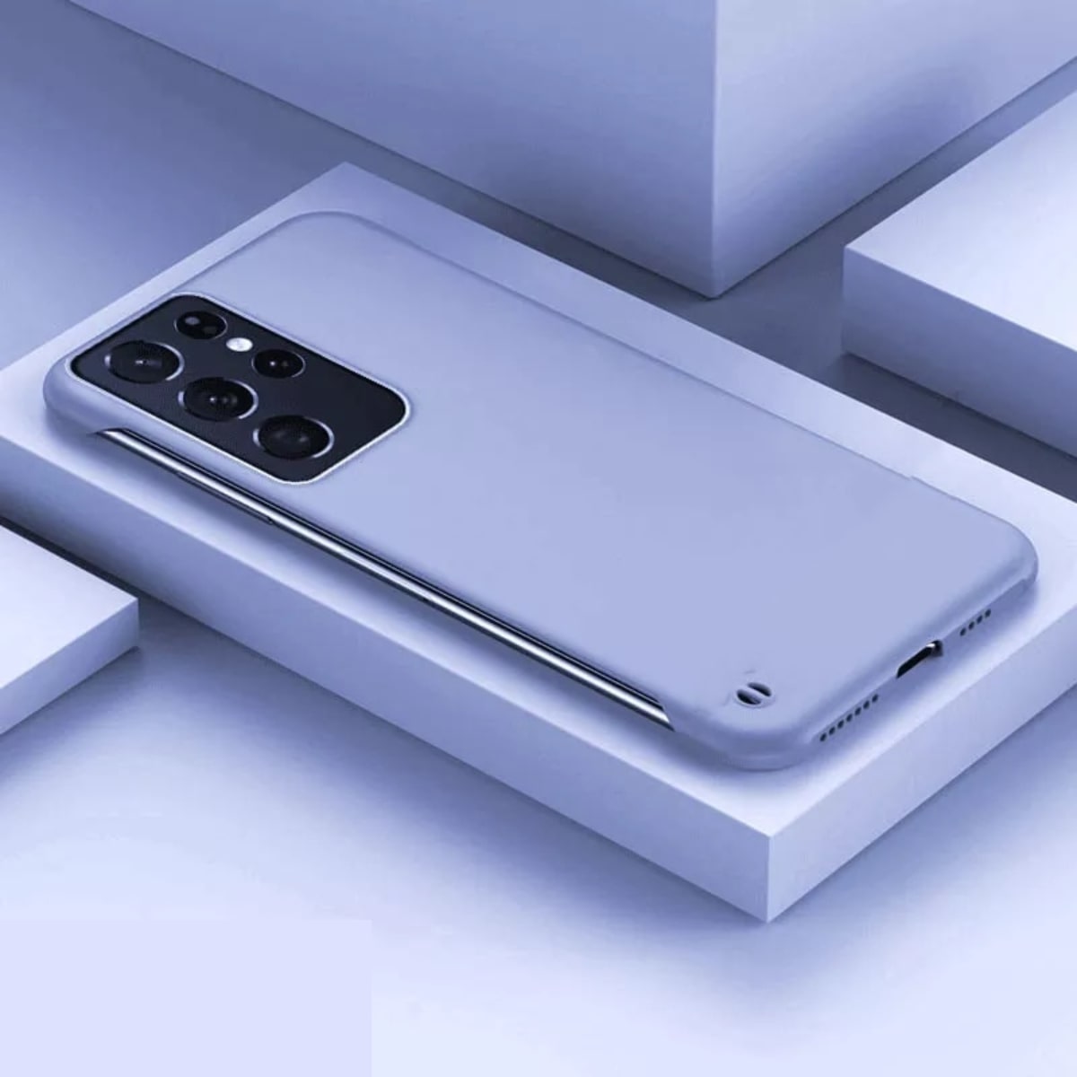 Frameless Smartphone Case for Galaxy S21-S26 Ultra Plus Note 20, Non-Slip Shock-Resistant Protective Case, 10 Colors | Sansoti