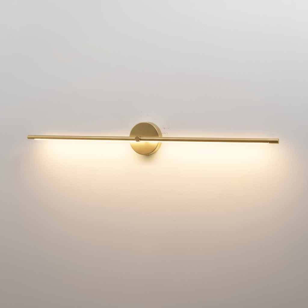Lineare Edge-LED-Wandleuchte – 68/98/128 cm – Schwarz/Gold – Warmweiß/Neutralweiß/Kaltweiß – Dimmbar erhältlich – Bad-/Spiegel-/Kunstbeleuchtung | Sansoti