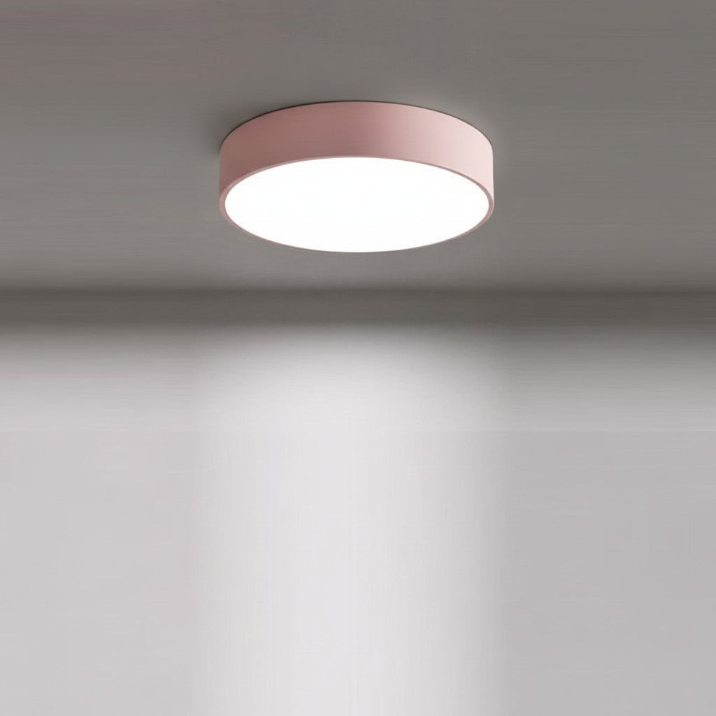 Round Ceiling Light with Iron Frame and Soft LED Lighting for Living Room Bedroom Modern Style | Sansoti