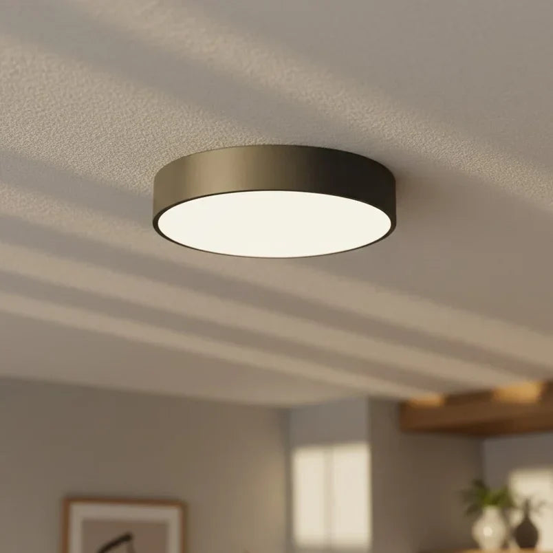 Round Ceiling Light with Iron Frame and Soft LED Lighting for Living Room Bedroom Modern Style | Sansoti