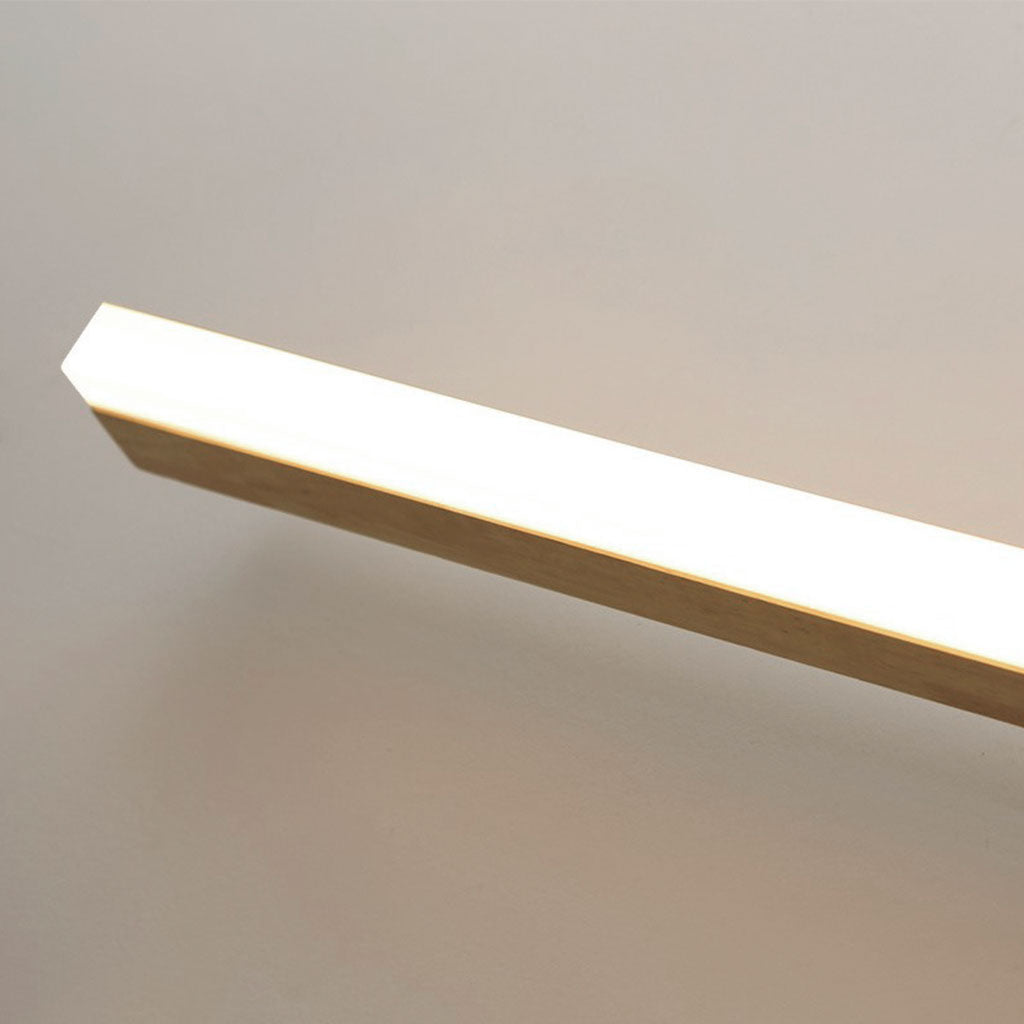Houten Wandlamp LED Badkamerspiegel Schakelaar 3 Lichtkleuren 40cm 60cm 80cm Rubberhout Scandinavisch | Sansoti