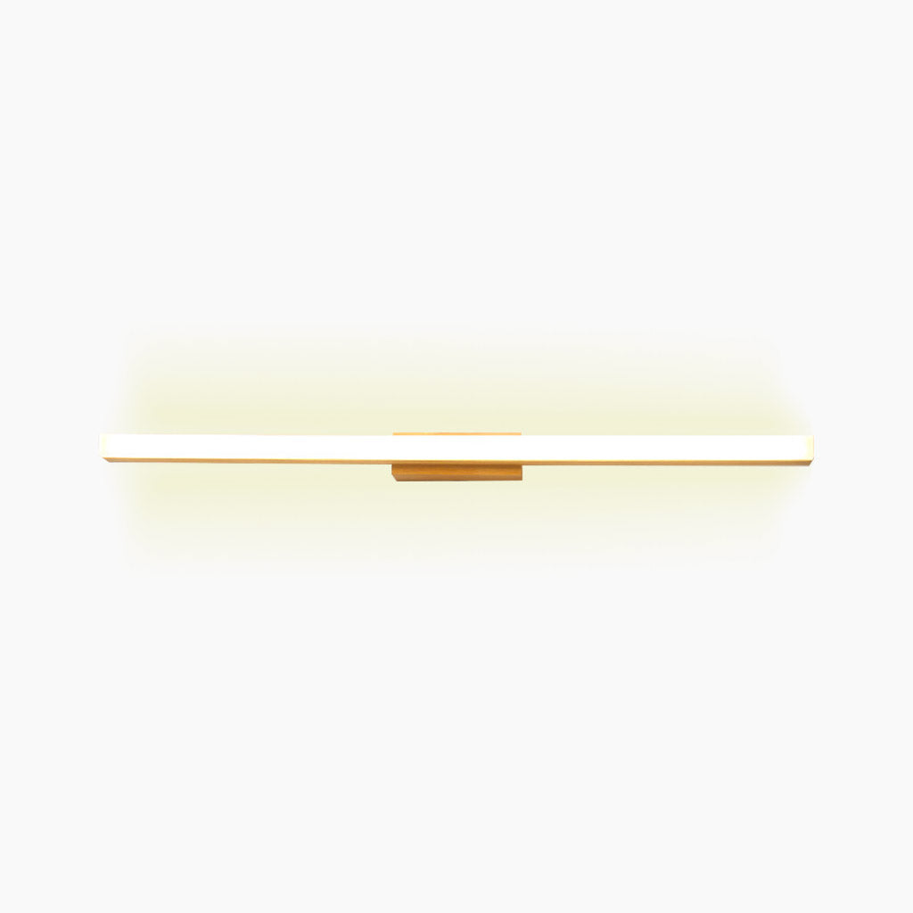 Houten Wandlamp LED Badkamerspiegel Schakelaar 3 Lichtkleuren 40cm 60cm 80cm Rubberhout Scandinavisch | Sansoti