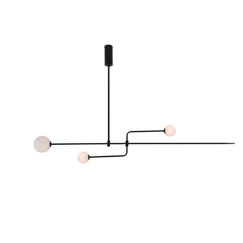 Mobile Deckenleuchte mit Glaskugeln – modernes Design in Messing oder Schwarz – 9 Konfigurationen – G9- und G4-Fassung | Sansoti