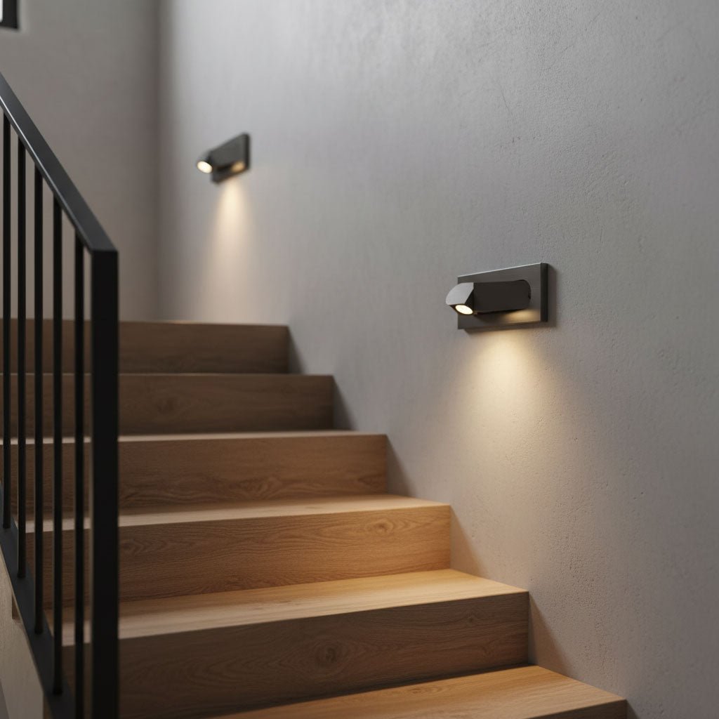 LED wall light with hidden switch – press to turn on, press to turn off – adjustable head for reading light beside the bed | Sansoti