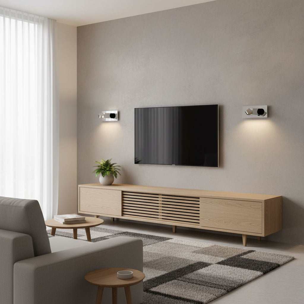LED wall light with hidden switch – press to turn on, press to turn off – adjustable head for reading light beside the bed | Sansoti