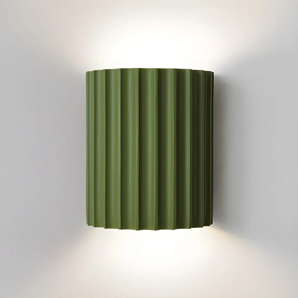 Wall Lamp Resin Semicircular Minimalist G9 LED Bedroom Hall Living Room Modern | Sansoti
