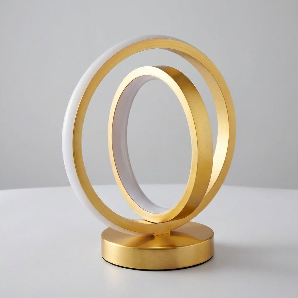 Lampe de table ronde moderne avec variateur et prise USB pour un éclairage d’ambiance sur le bureau ou la table de chevet, idéal pour la lecture | Sansoti