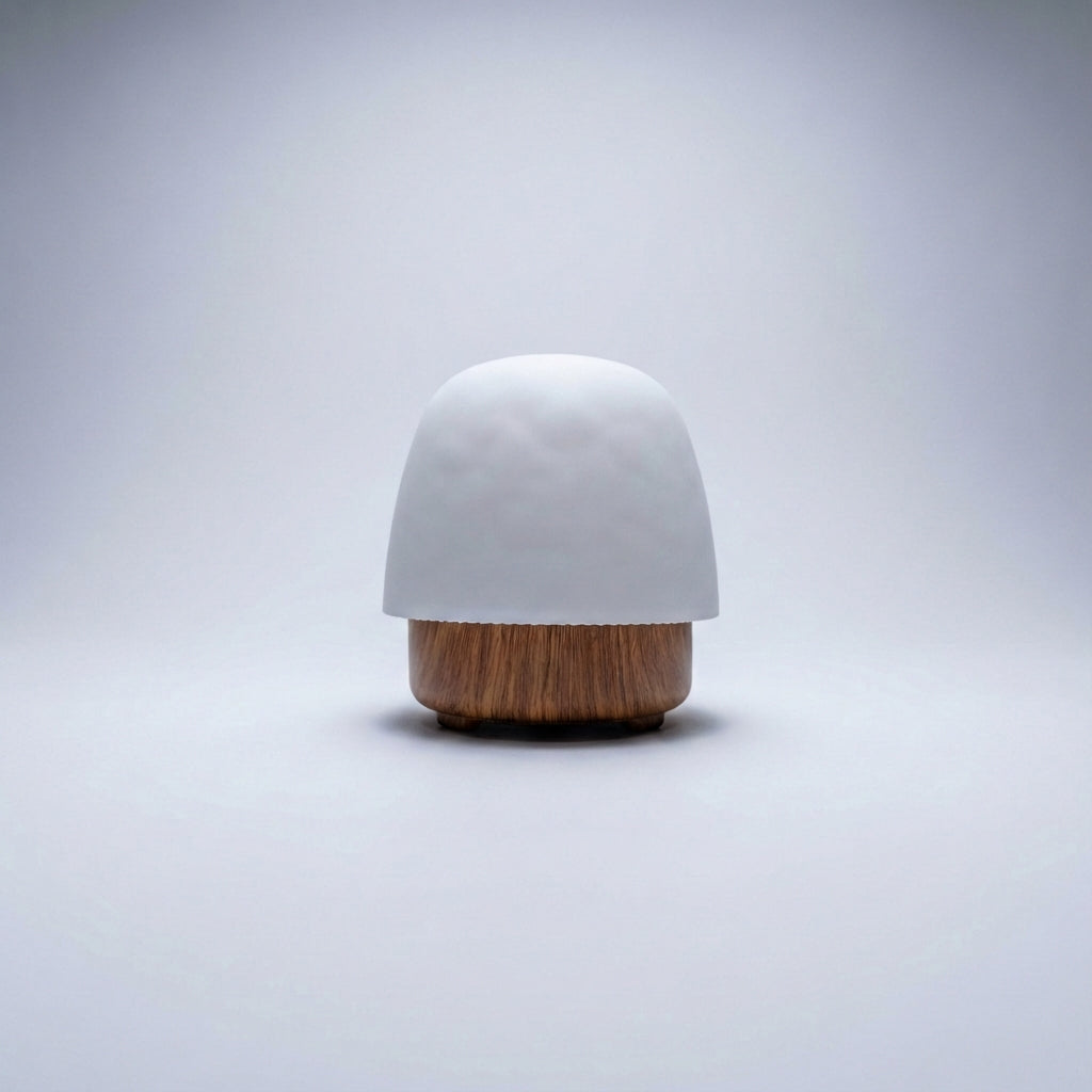 Night Light Mushroom Silicone Wood LED Dimmable Color Temperature Adjustable Bedroom Kids Room Desk Lamp Night Light | Sansoti