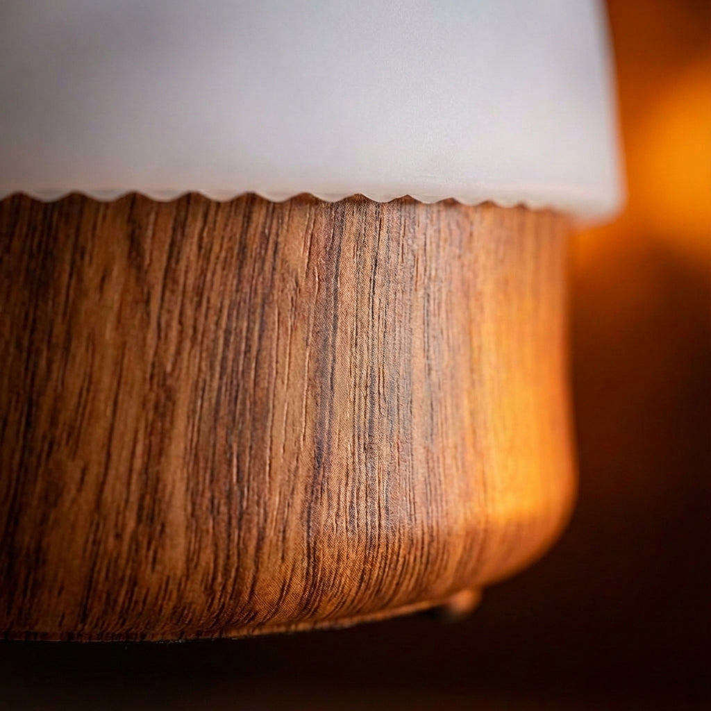 Lampe de nuit Champignon Silicone Bois LED Dimmable Température de couleur réglable Chambre d'enfant Lampe de bureau Veilleuse | Sansoti