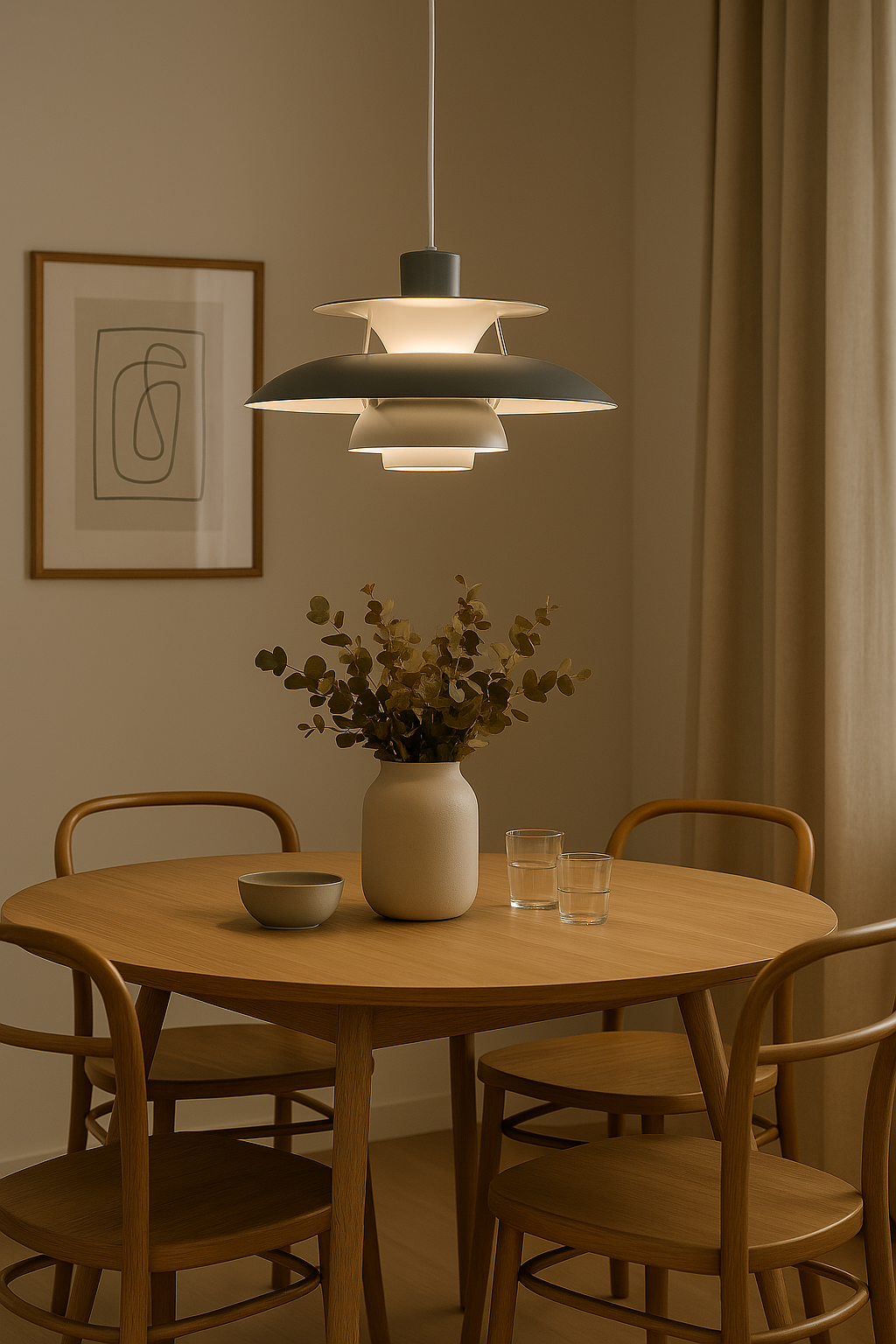 Round LED Ceiling Lamp Dimmable 30cm Warm White 3000K Aluminum Acrylic Minimalist Design for Living Room Bedroom Dining Room Home Office | Sansoti