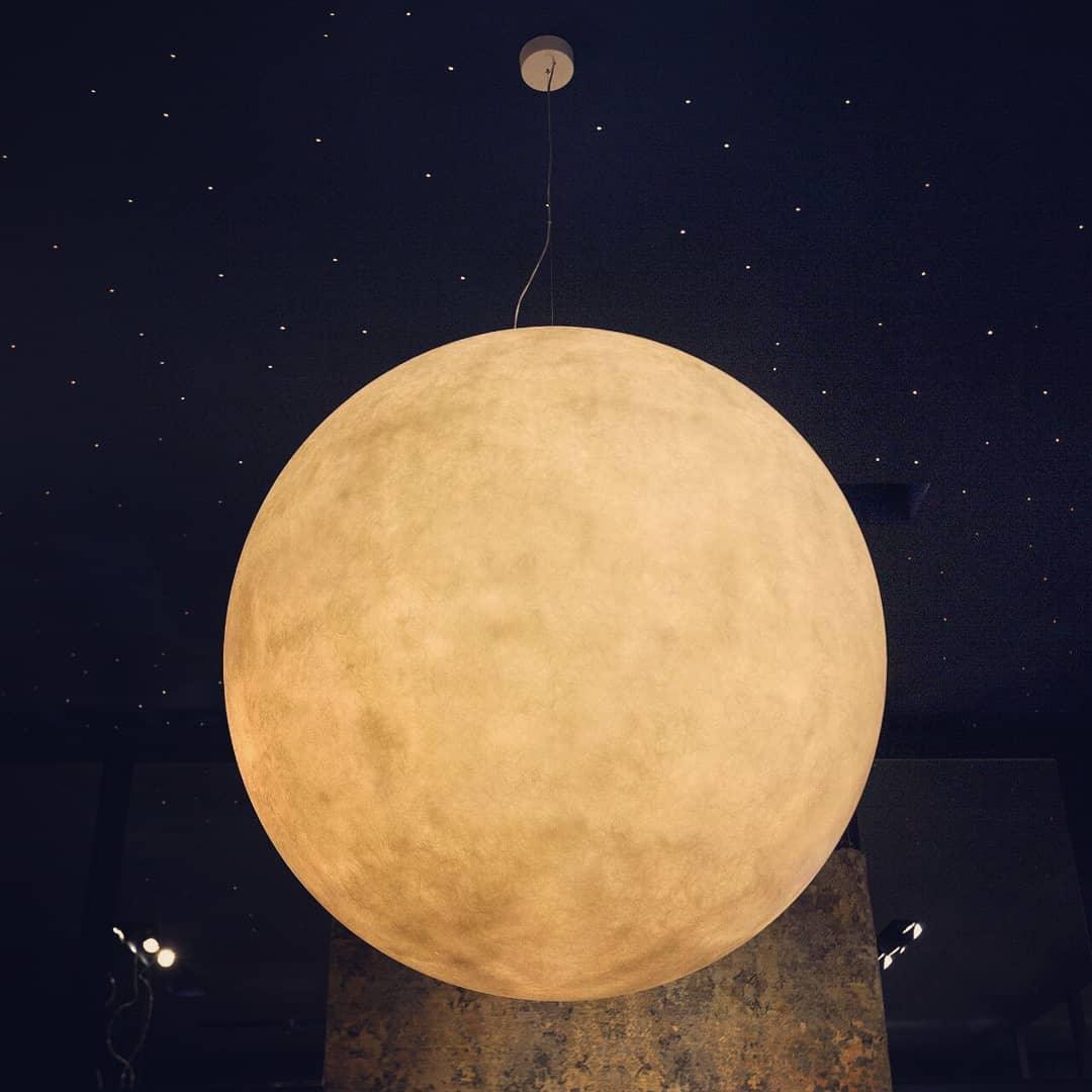 Hangende Maanlamp Bolvormig Wit Design Verstelbaar 25-100cm Sfeerverlichting Modern Interieur Woonkamer | Sansoti