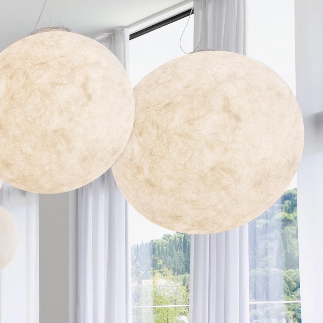 Hangende Maanlamp Bolvormig Wit Design Verstelbaar 25-100cm Sfeerverlichting Modern Interieur Woonkamer | Sansoti