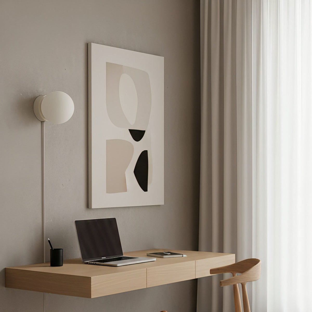 Wandlamp Plug-In Glas & IJzer Zwart Wit Sfeerlicht Slaapkamer Gang | Sansoti