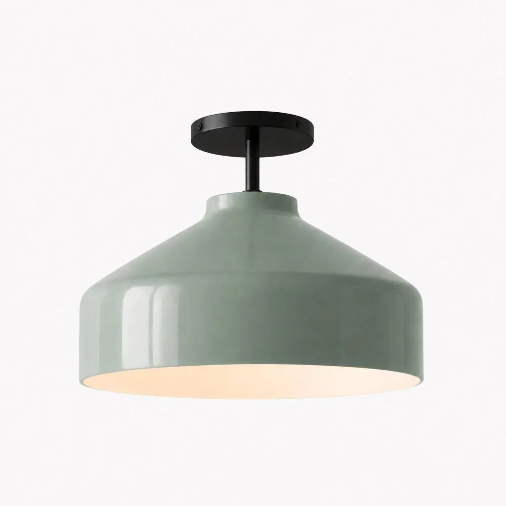 Minimalist Ceiling Lamp Matte Metal Scandinavian Design Beige Smokey Grey | Sansoti