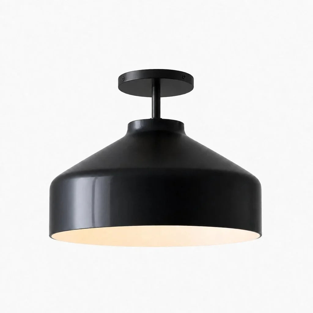 Minimalist Ceiling Lamp Matte Metal Scandinavian Design Beige Smokey Grey | Sansoti