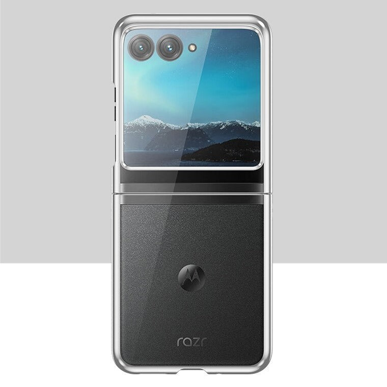 Transparente TPU-Hülle für faltbare Smartphones mit Metallkanten, Scharnierschutz und kratzfestem Schutz | Sansoti