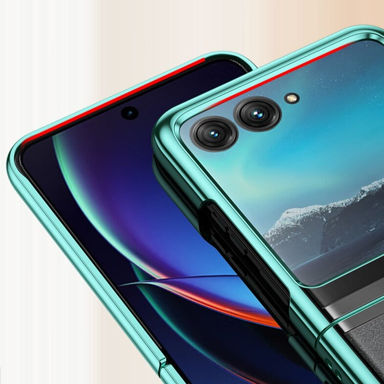 Transparente TPU-Hülle für faltbare Smartphones mit Metallkanten, Scharnierschutz und kratzfestem Schutz | Sansoti