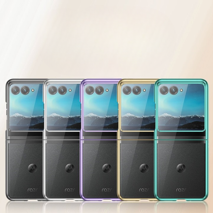 Transparente TPU-Hülle für faltbare Smartphones mit Metallkanten, Scharnierschutz und kratzfestem Schutz | Sansoti