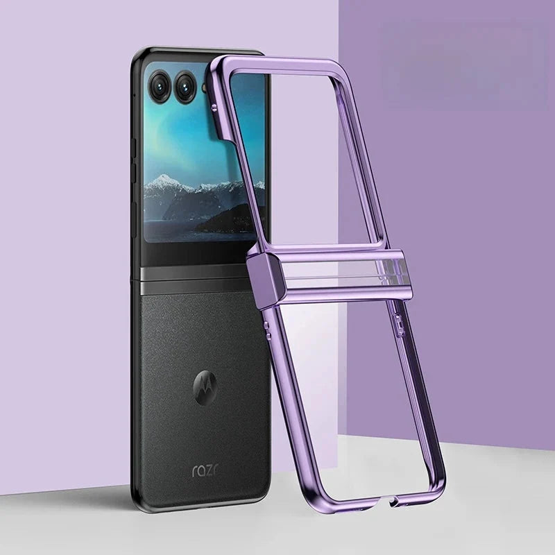 Transparente TPU-Hülle für faltbare Smartphones mit Metallkanten, Scharnierschutz und kratzfestem Schutz | Sansoti