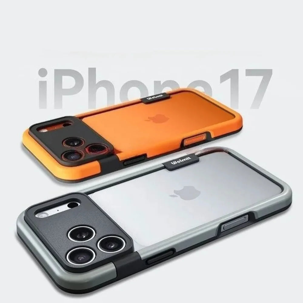 Zweifarbige iPhone-Silikon-Bumperhülle mit Kamerarandschutz, stoßfest, für iPhone 13–17 | Sansoti