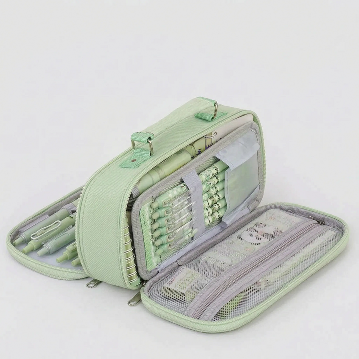 Trousse à compartiments et fermeture éclair pour ranger soigneusement le matériel scolaire et les fournitures de bureau | Sansoti