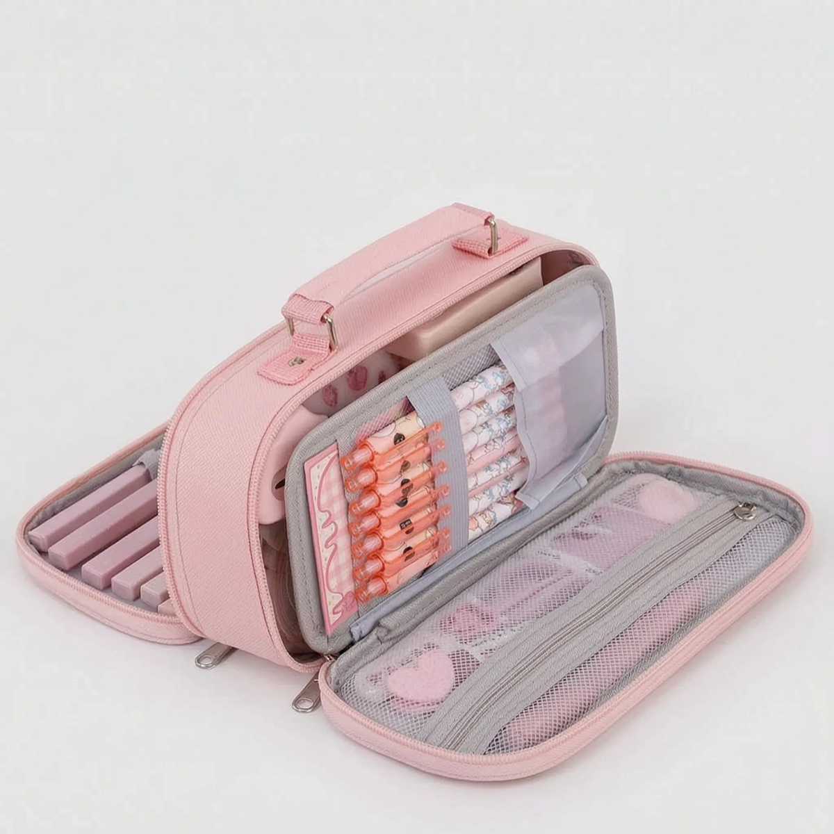 Trousse à compartiments et fermeture éclair pour ranger soigneusement le matériel scolaire et les fournitures de bureau | Sansoti