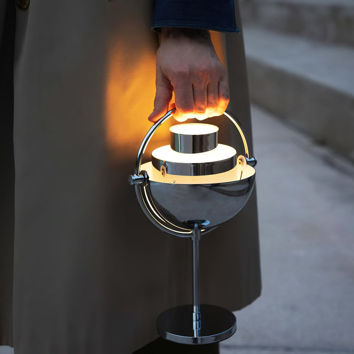 Portable Table Lamp with Integrated LED and USB Rechargeable Battery – Dimmable 330 Lumens 3000K Modern Design | Sansoti