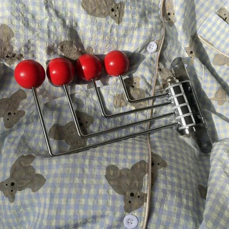 Metalowy wieszak ścienny, retro, 3 lub 4 haczyki, czarny, biały, zielony, czerwony, przedpokój, sypialnia | Sansoti